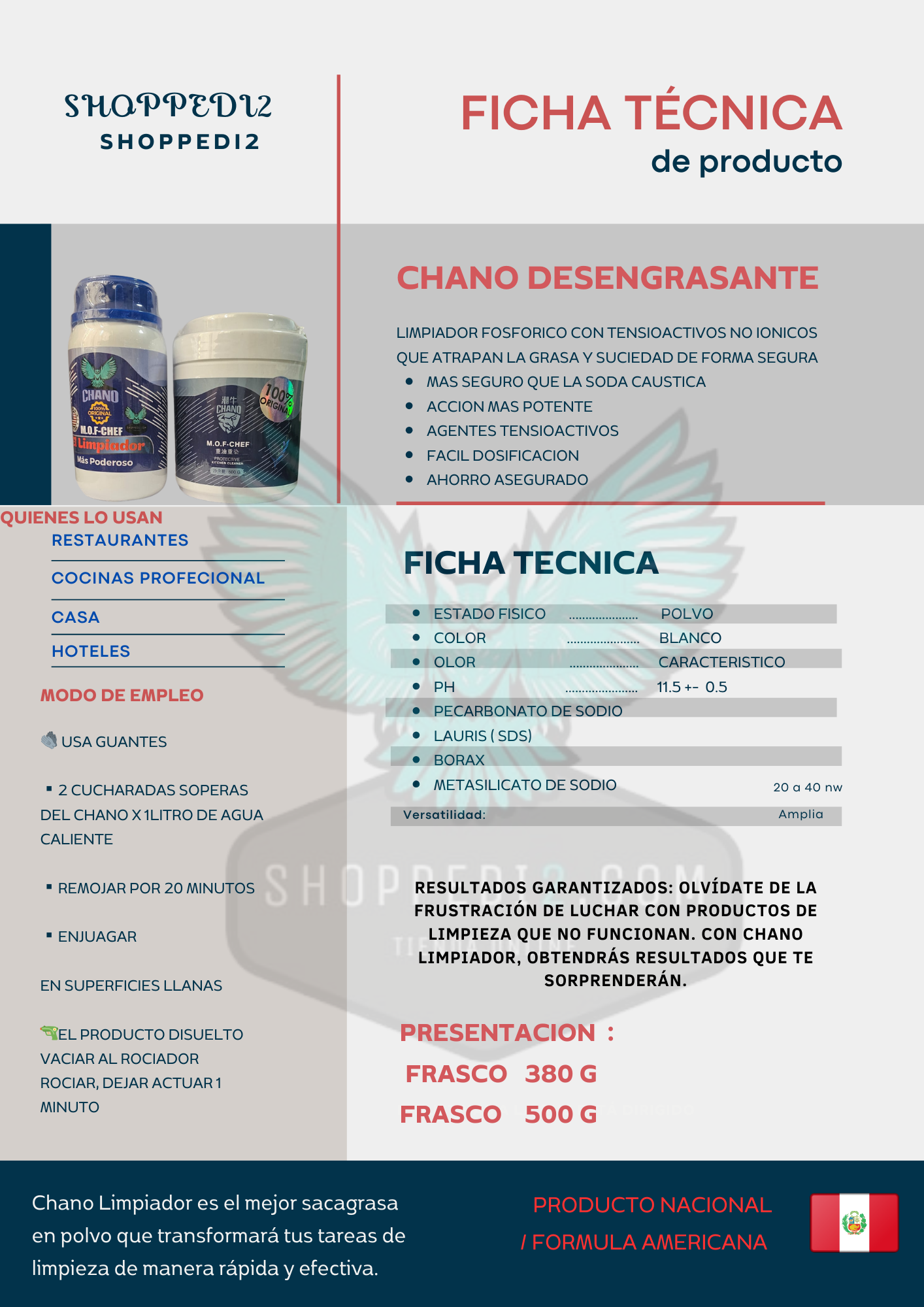 DESENGRASANTE CHANO 500 ML-A - Imagen 5